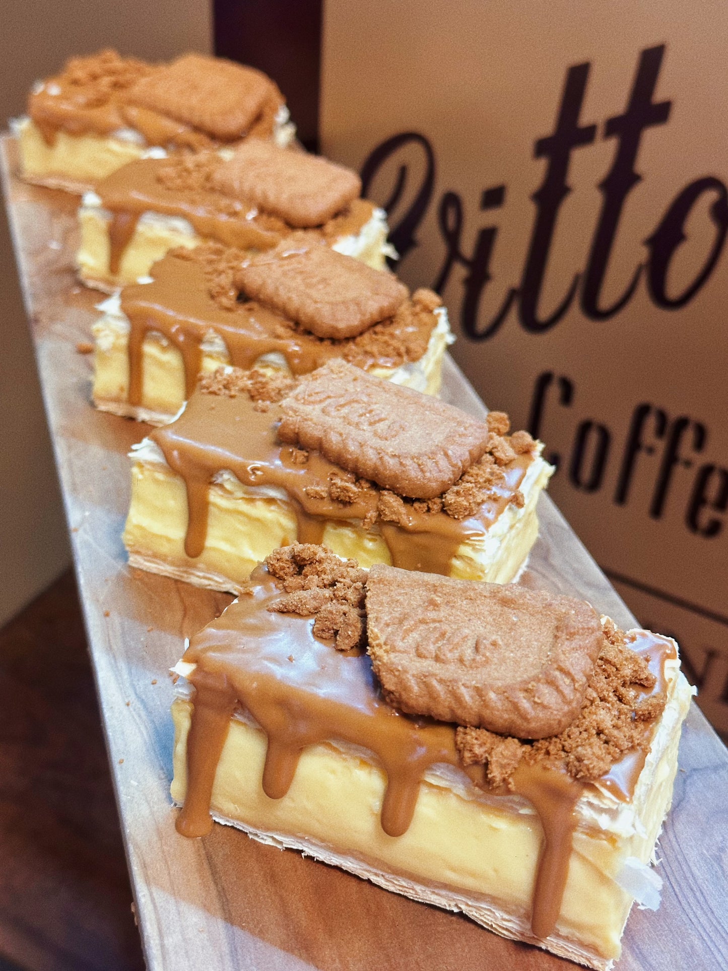 Biscoff custard square
