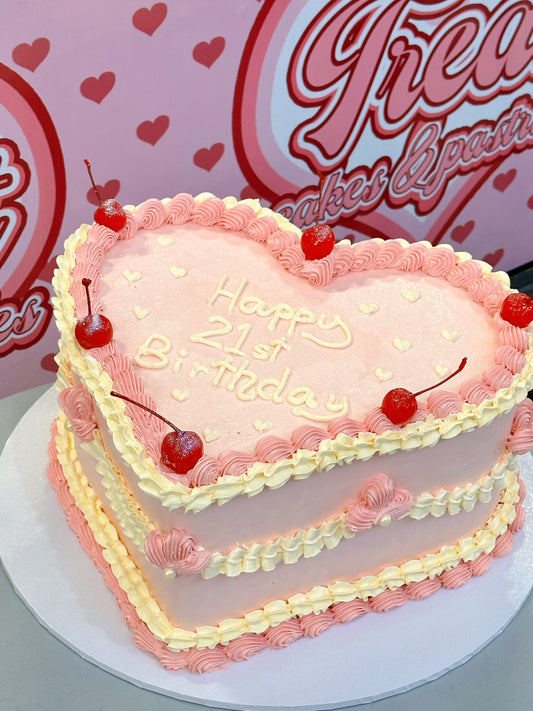 heart vintage cake #3