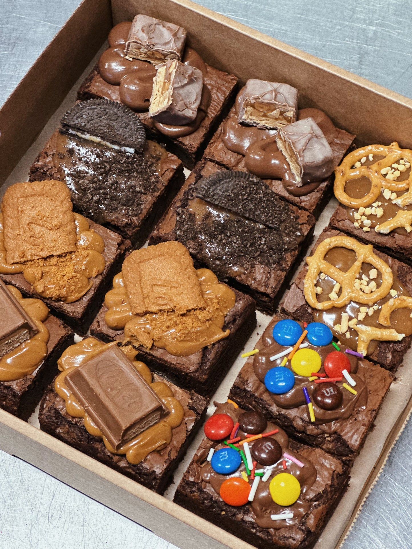 mini mixed brownies